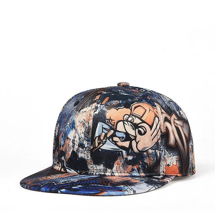 New 3d Graffiti Flat Edge Hip Hop Cap Baseball Cap