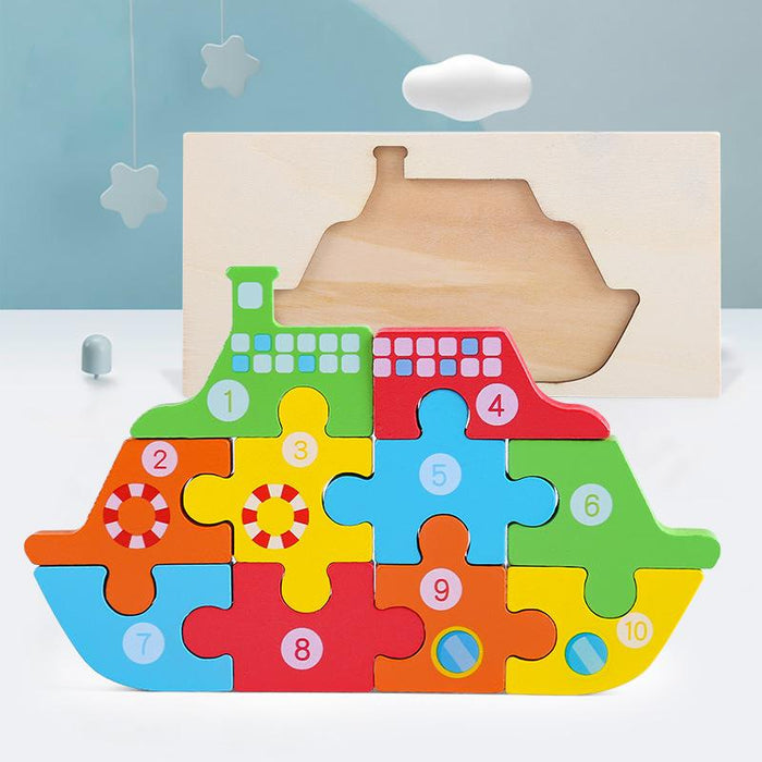 Children's Wooden 3D Puzzle Puzzle Toy