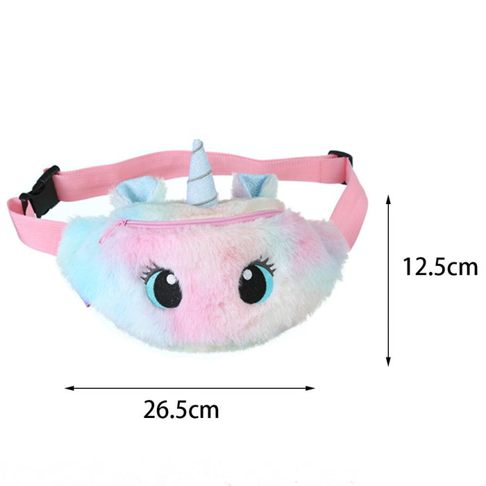 Unicorn Cartoon Plush Shoulder Bag | Purse For Girl