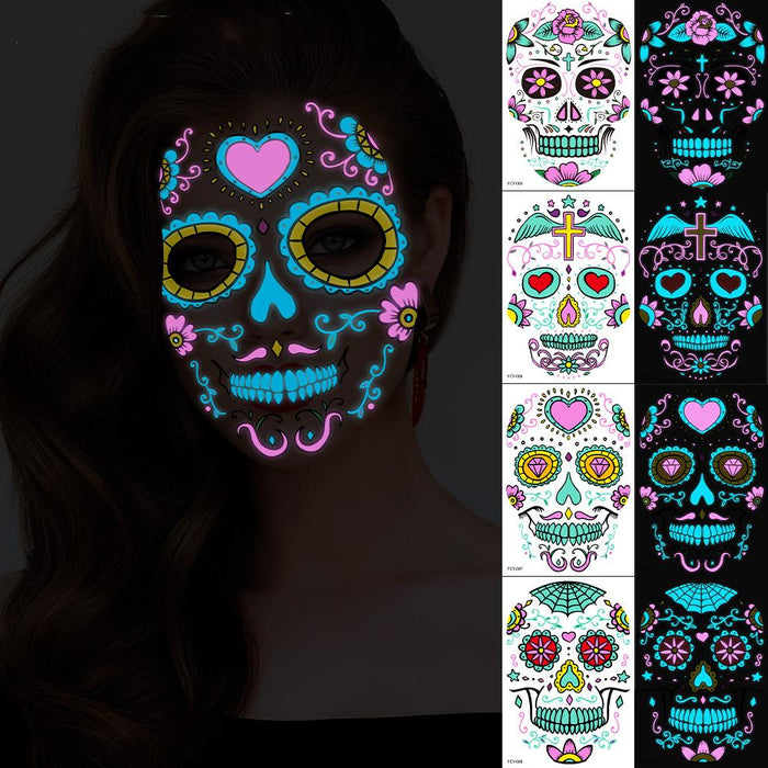 Funny Halloween Double Color Luminous Tattoo Face Paste